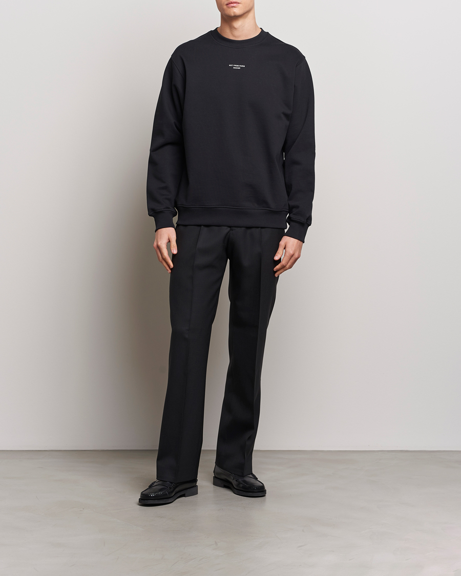 Uomini | Maglieria | Drôle de Monsieur | Classic Slogan Sweatshirt Black