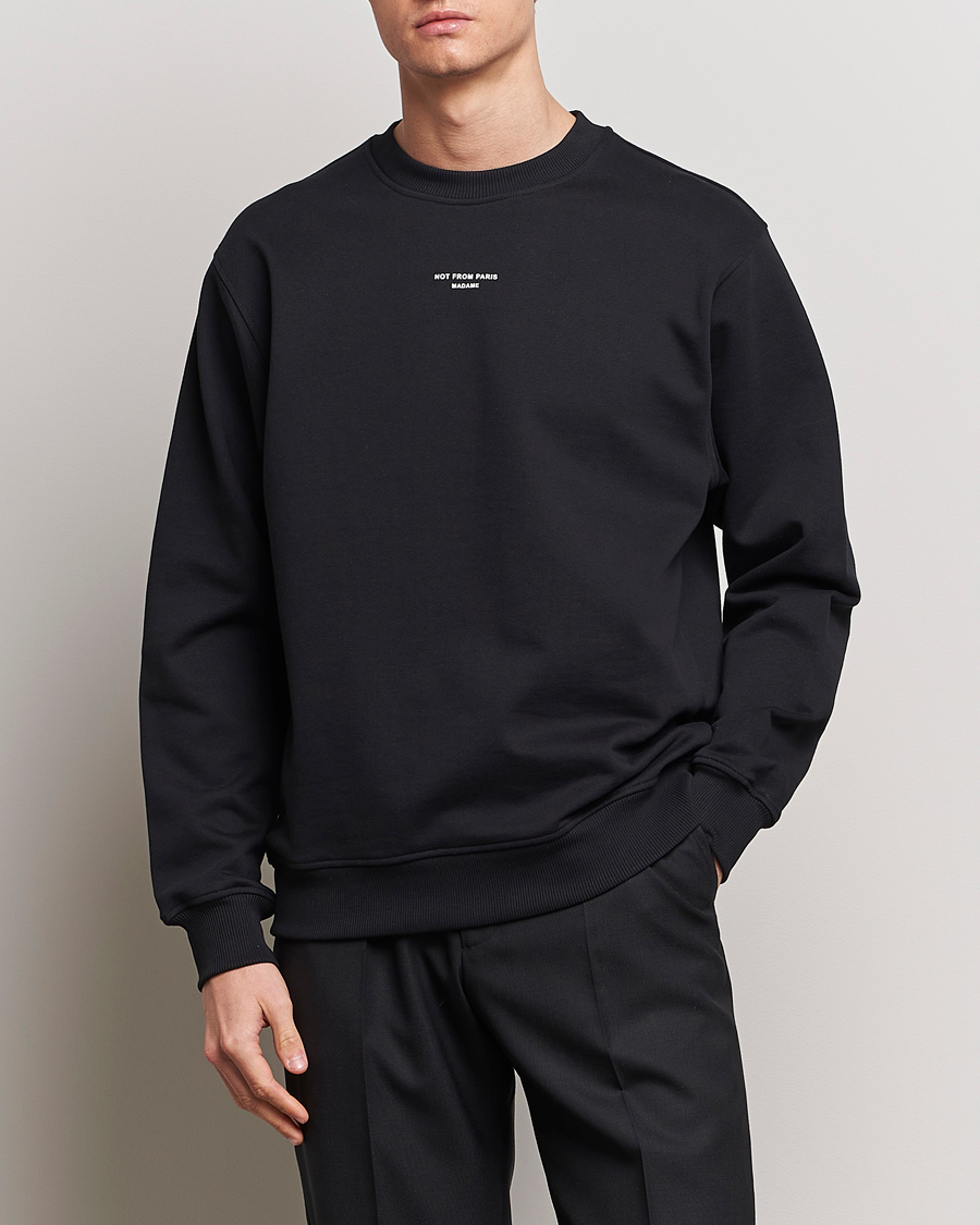 Uomini | Maglieria | Drôle de Monsieur | Classic Slogan Sweatshirt Black