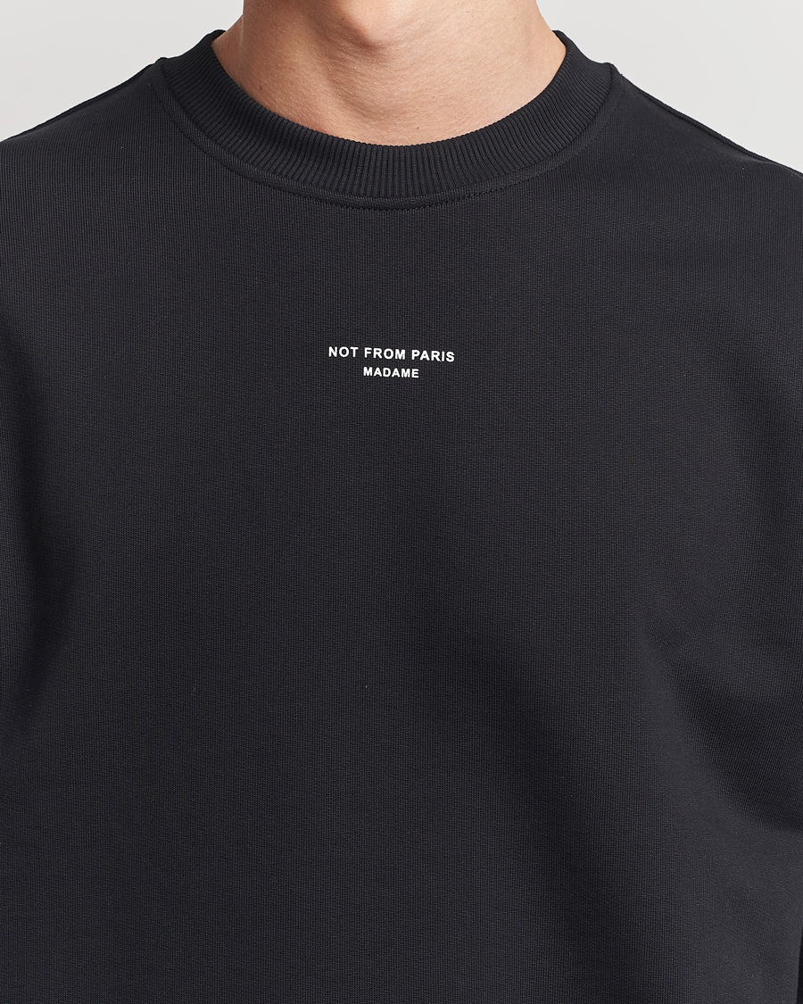Uomini | Maglieria | Drôle de Monsieur | Classic Slogan Sweatshirt Black