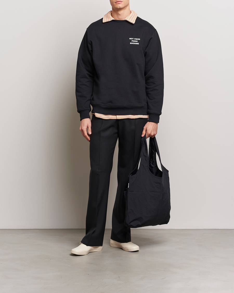 Uomini | Maglieria | Drôle de Monsieur | Slogan Sweatshirt Black
