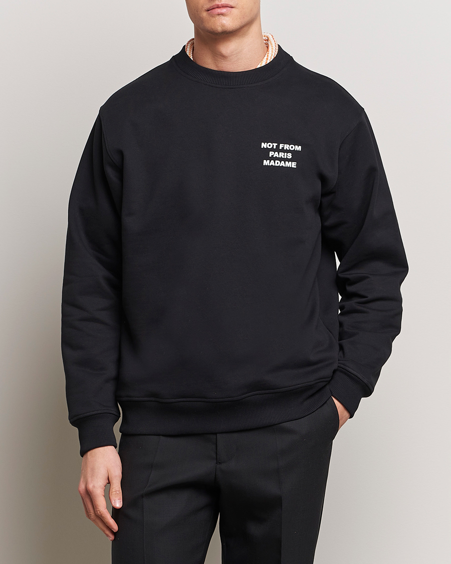 Uomini | Maglieria | Drôle de Monsieur | Slogan Sweatshirt Black