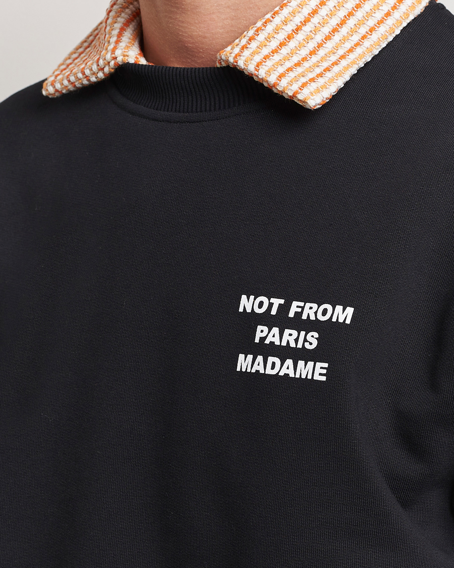 Uomini | Maglieria | Drôle de Monsieur | Slogan Sweatshirt Black