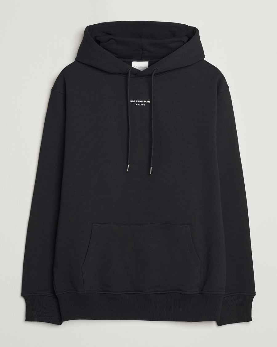 Uomini | Maglieria | Drôle de Monsieur | Classic Slogan Hoodie Black