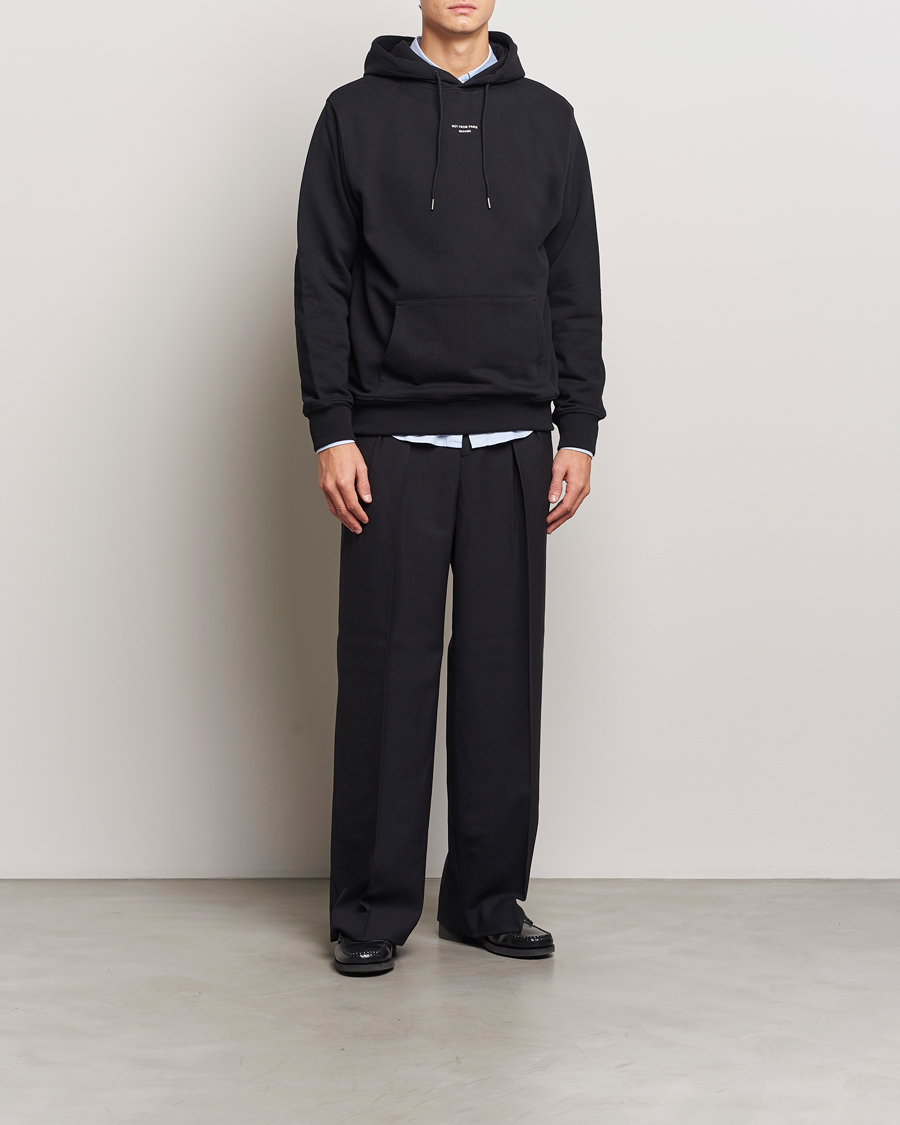 Uomini | Maglieria | Drôle de Monsieur | Classic Slogan Hoodie Black