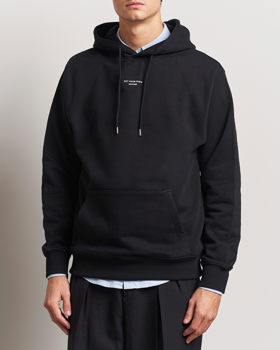 Uomini | Maglieria | Drôle de Monsieur | Classic Slogan Hoodie Black