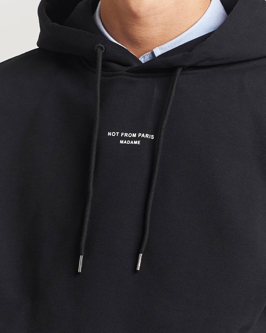Uomini | Maglieria | Drôle de Monsieur | Classic Slogan Hoodie Black