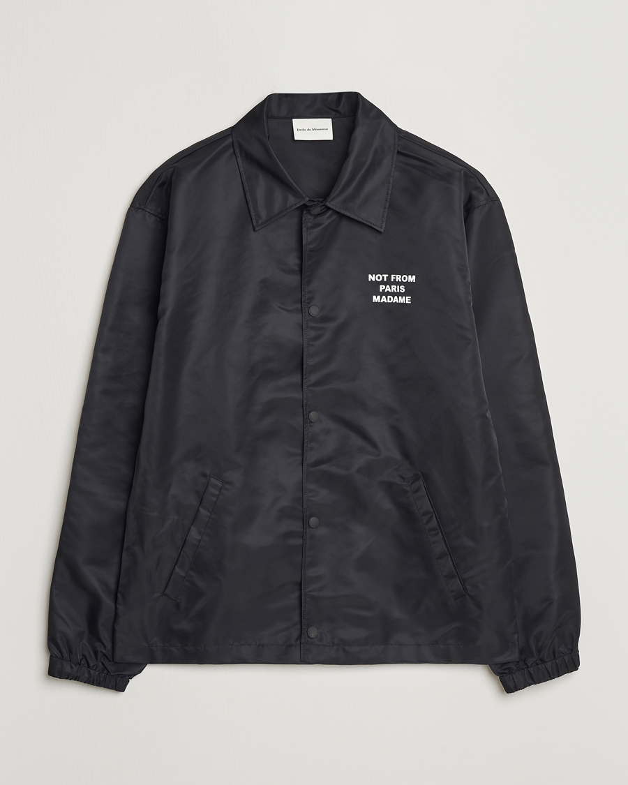 Uomini | Giacche | Drôle de Monsieur | La Veste Slogan Jacket Black