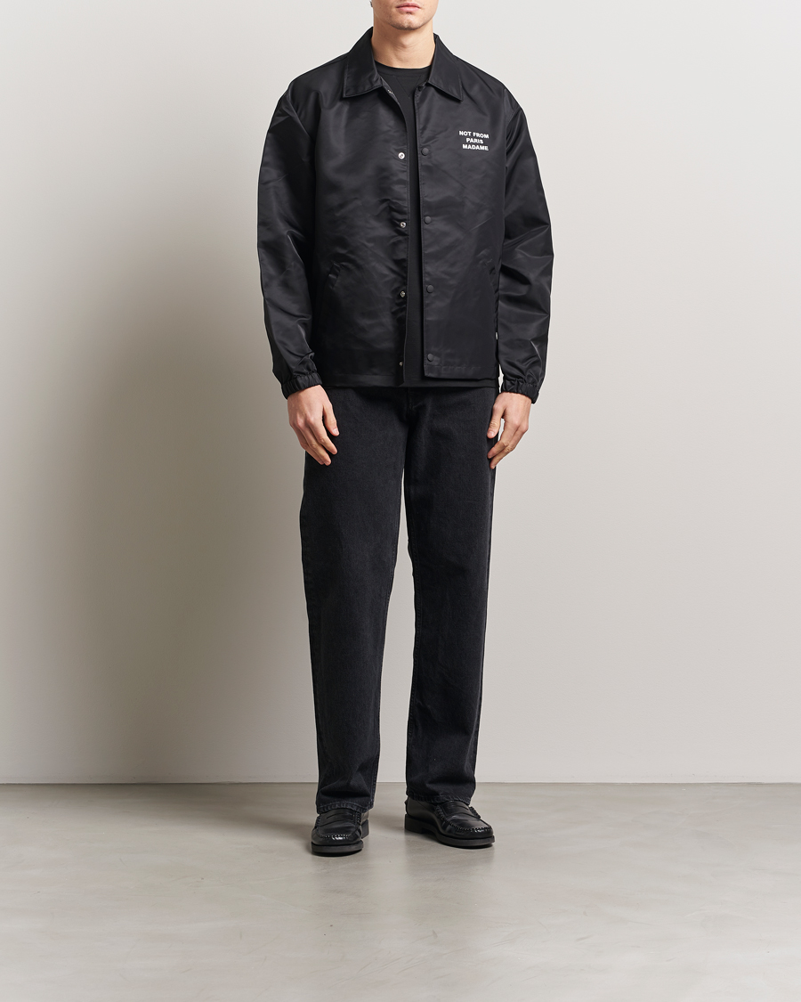 Uomini | Giacche | Drôle de Monsieur | La Veste Slogan Jacket Black