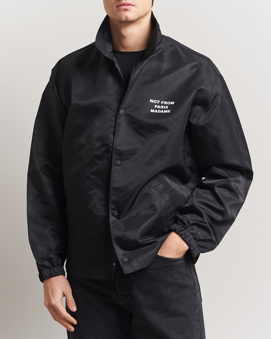 Uomini | Giacche | Drôle de Monsieur | La Veste Slogan Jacket Black