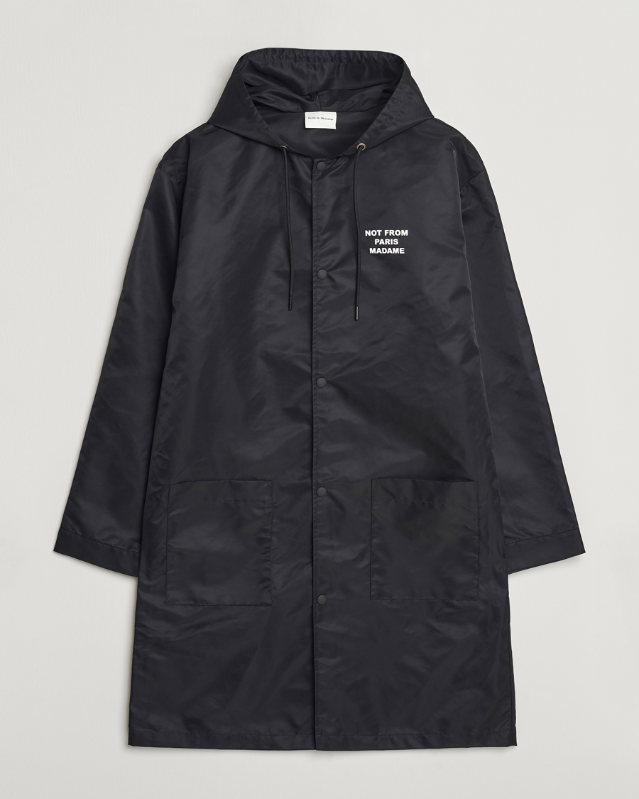 Uomini | Giacche | Drôle de Monsieur | La Parka Slogan Coat Black