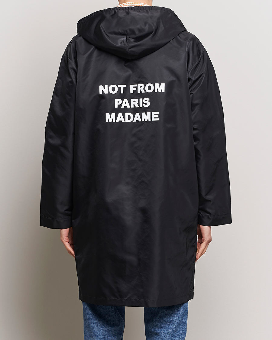 Uomini | Giacche | Drôle de Monsieur | La Parka Slogan Coat Black