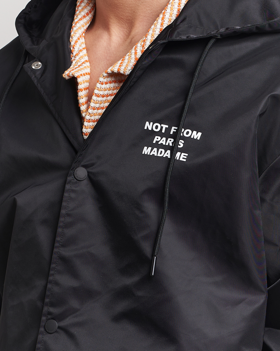 Uomini | Giacche | Drôle de Monsieur | La Parka Slogan Coat Black