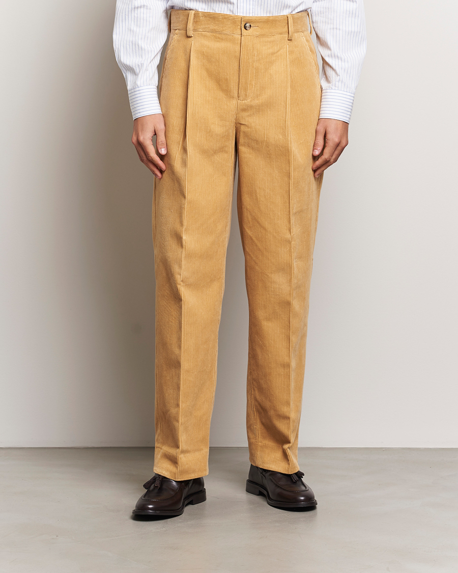 Uomini | Pantaloni | GANT 240 Mulberry Street | Corduroy Pants Mustard Grain