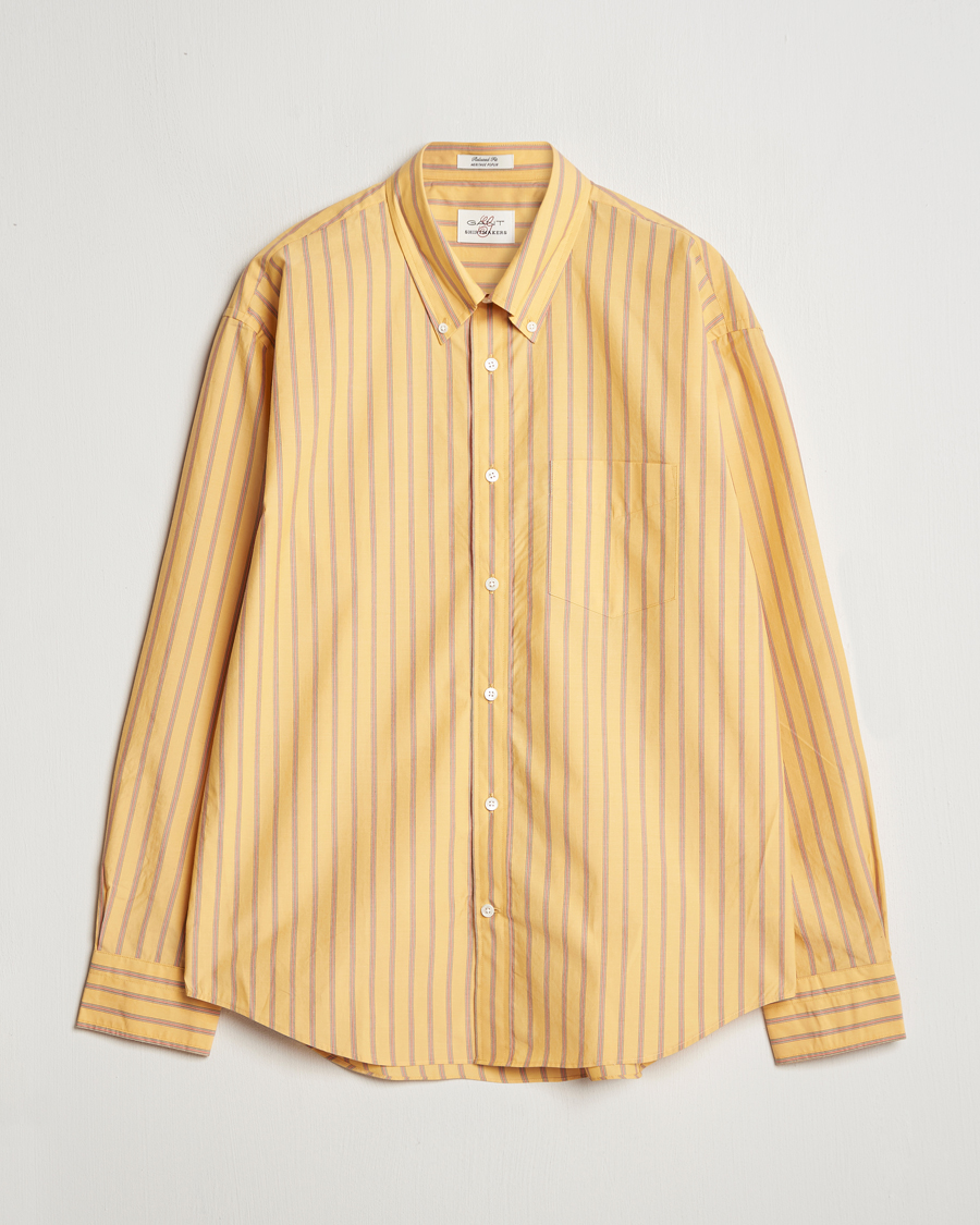 Uomini | Camicie | GANT | Rel Herigate Poplin Stripe Shirt Faded Sunset