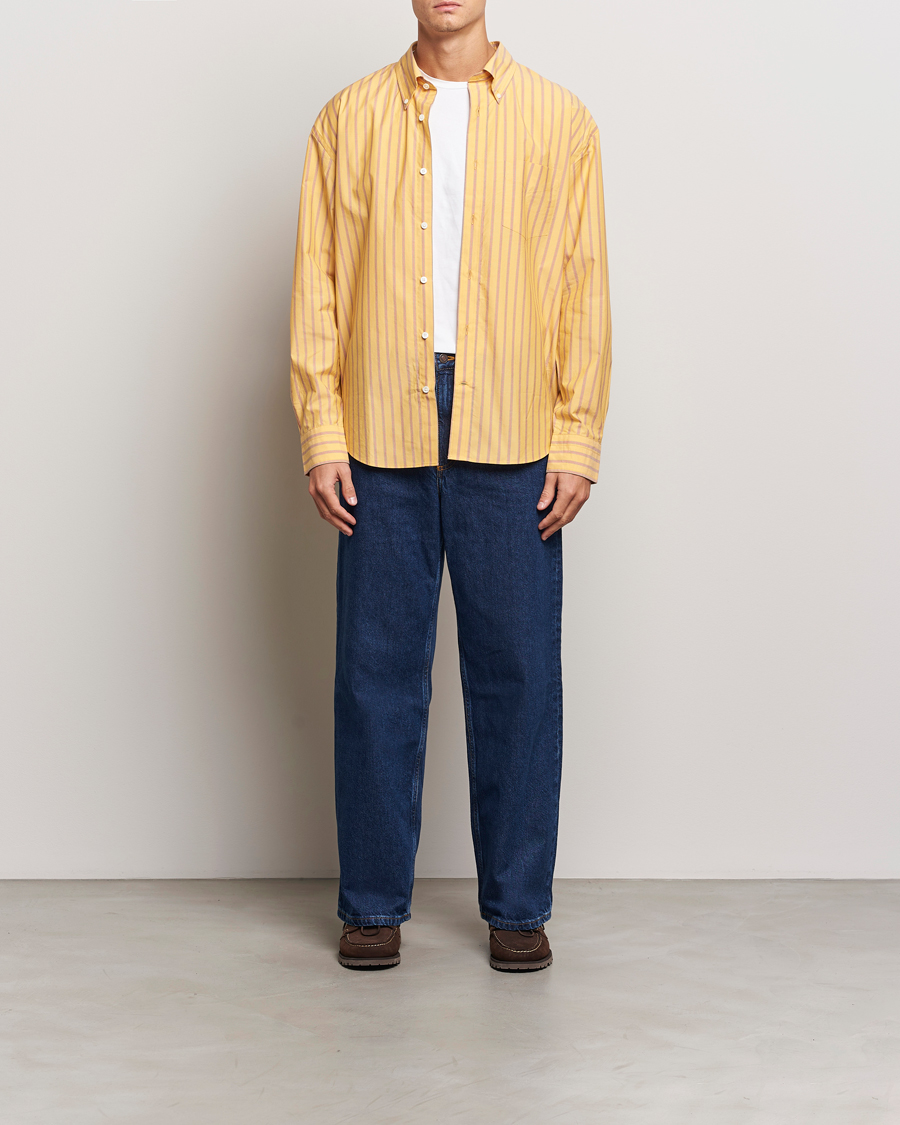 Uomini | Camicie | GANT | Rel Herigate Poplin Stripe Shirt Faded Sunset
