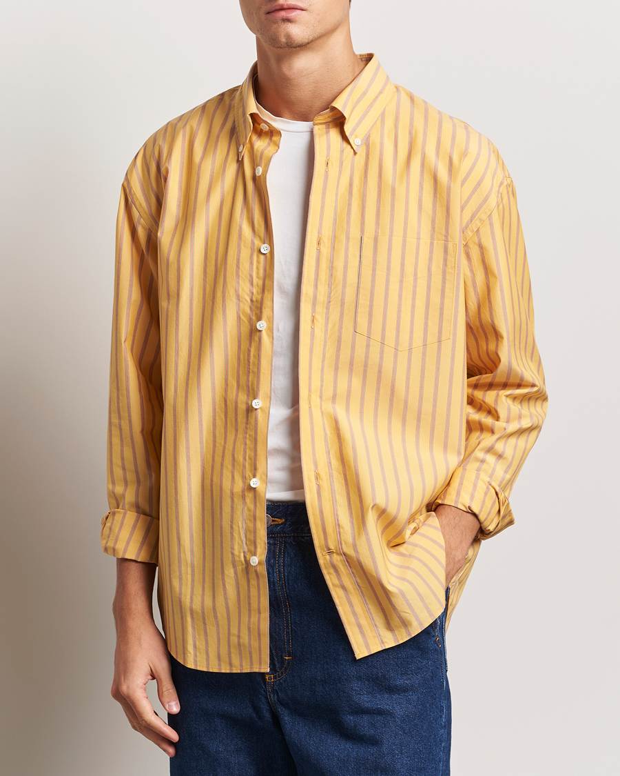 Uomini | Camicie | GANT | Rel Herigate Poplin Stripe Shirt Faded Sunset