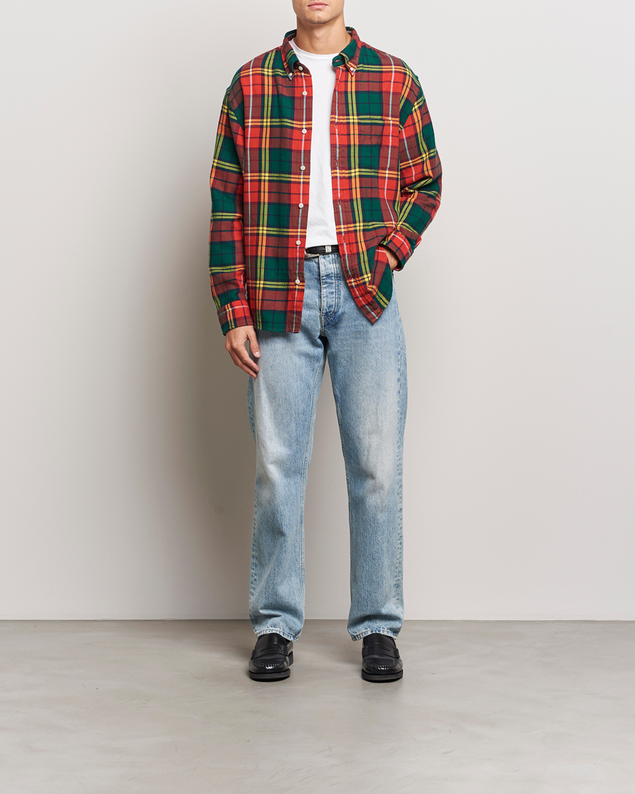 Uomini | Camicie | GANT | Rel Herigate Twill Tartan Shirt Bright Red