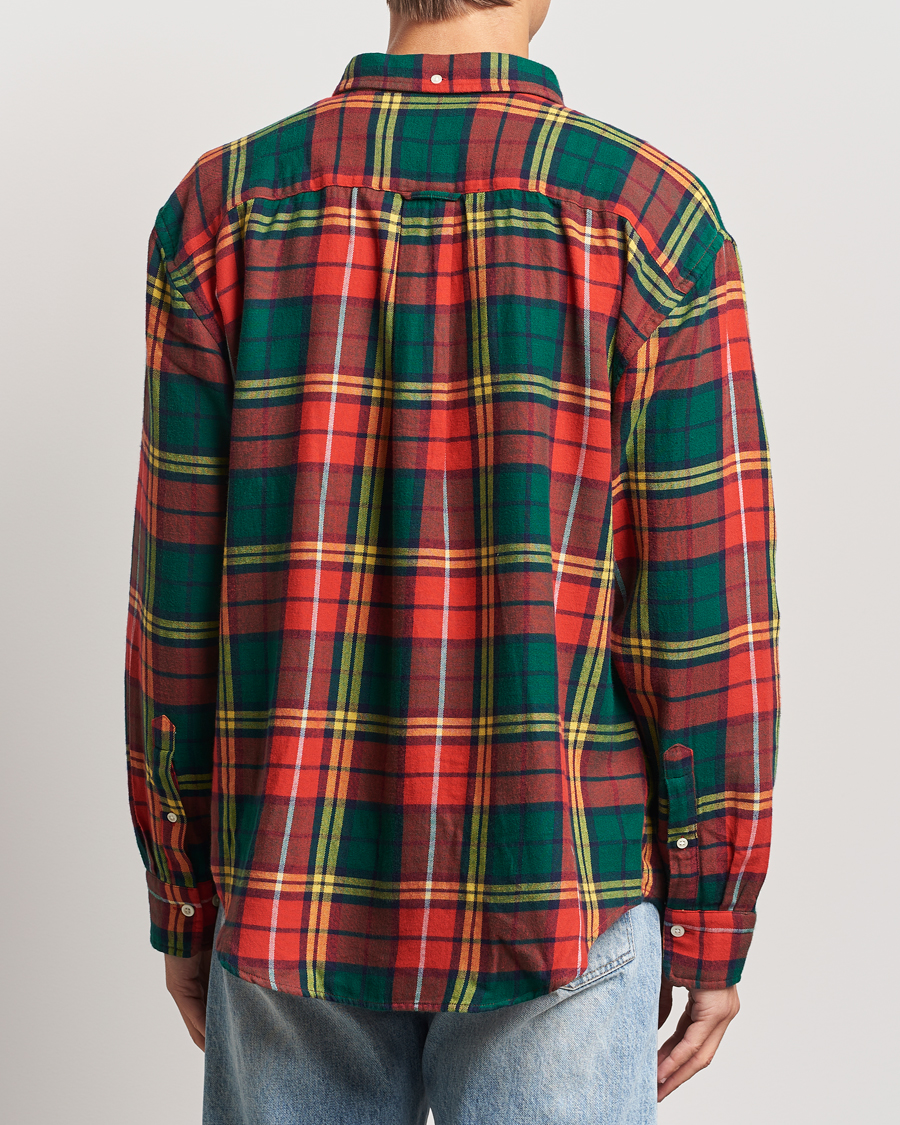 Uomini | Camicie | GANT | Rel Herigate Twill Tartan Shirt Bright Red