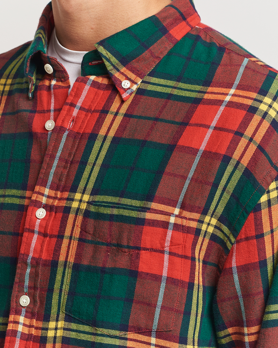 Uomini | Camicie | GANT | Rel Herigate Twill Tartan Shirt Bright Red