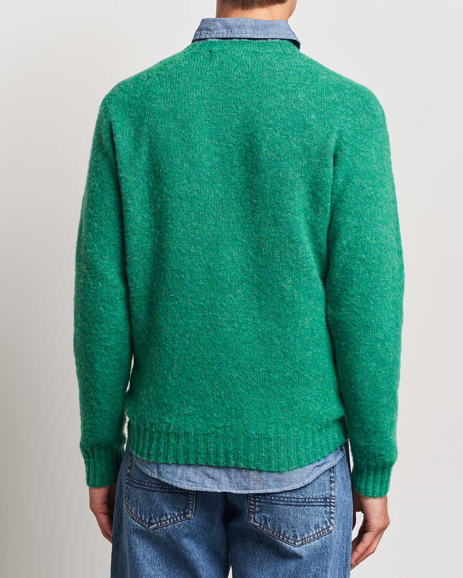 Uomini | Maglieria | Harley Of Scotland | Brushed Supersoft Lambswool Crewneck Pixie