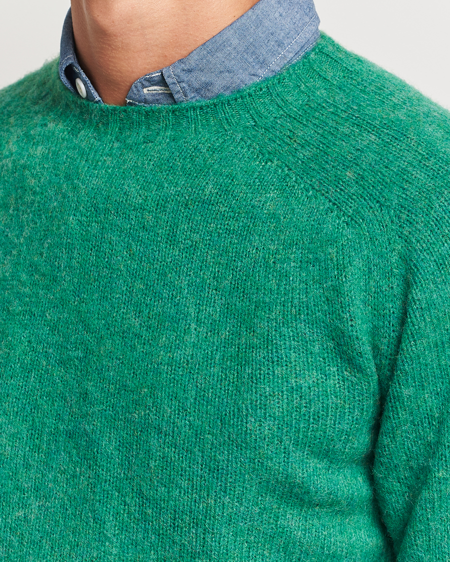Uomini | Maglieria | Harley Of Scotland | Brushed Supersoft Lambswool Crewneck Pixie