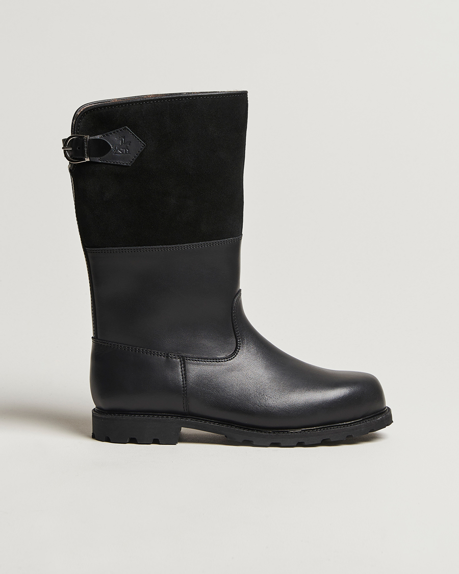 Uomini | Ludwig Reiter Maronibrater Boot Black Calf/Suede Shaft | Ludwig Reiter | Maronibrater Boot Black Calf/Suede Shaft