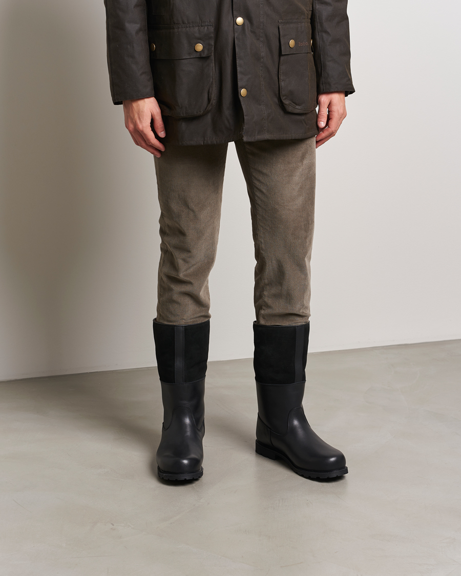 Uomini | Ludwig Reiter Maronibrater Boot Black Calf/Suede Shaft | Ludwig Reiter | Maronibrater Boot Black Calf/Suede Shaft