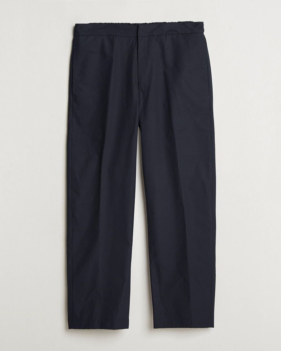 Uomini | Pantaloni | Jil Sander | Water Repellent Cotton Drawstring Pants Navy