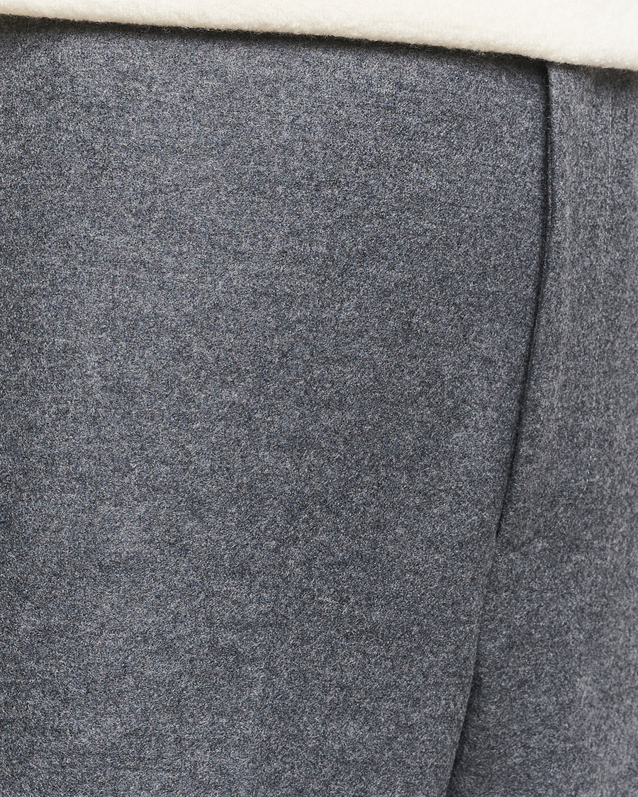 Uomini | Pantaloni | Jil Sander | Wool Flannel Pants Grey Melange
