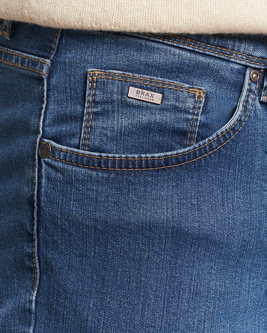 Uomini | Pantaloni | Brax | Cadiz Premium Flex Denim Blue Used
