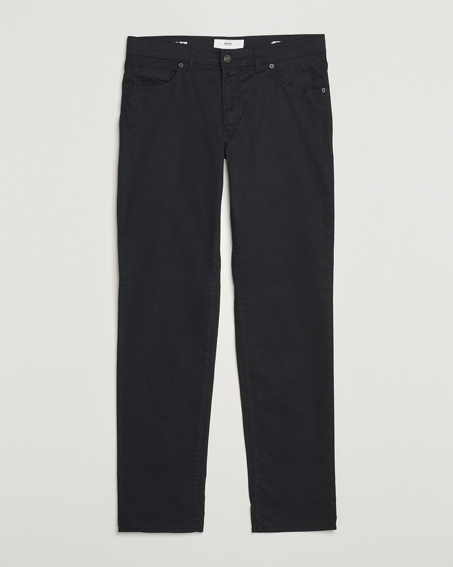 Uomini | Pantaloni | Brax | Cadiz Cotton Satin 5-Pocket Pants Perma Black