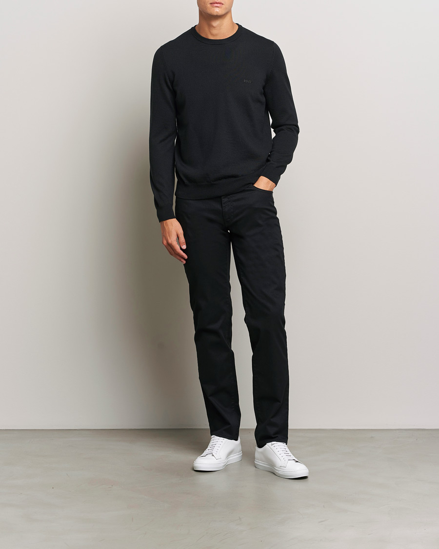 Uomini | Pantaloni | Brax | Cadiz Cotton Satin 5-Pocket Pants Perma Black