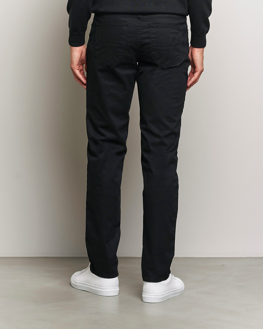 Uomini | Pantaloni | Brax | Cadiz Cotton Satin 5-Pocket Pants Perma Black