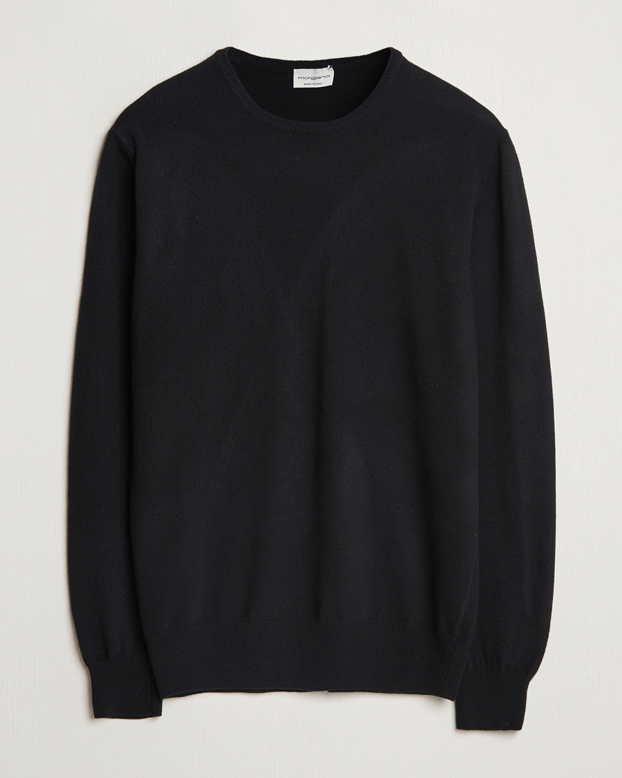 Uomini | Maglieria | Morgano | Wool/Cashmere Crewneck Black
