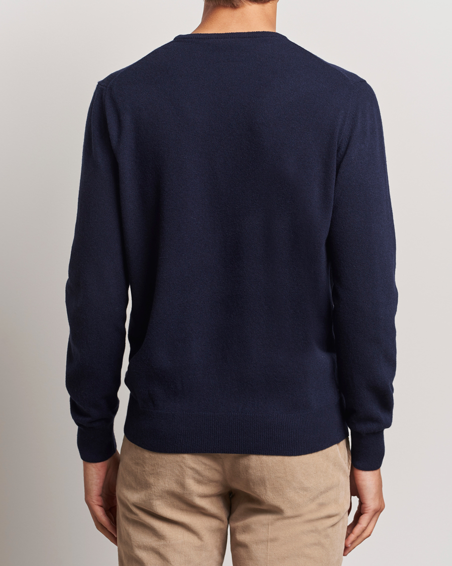 Uomini | Maglieria | Morgano | Wool/Cashmere Crewneck Navy