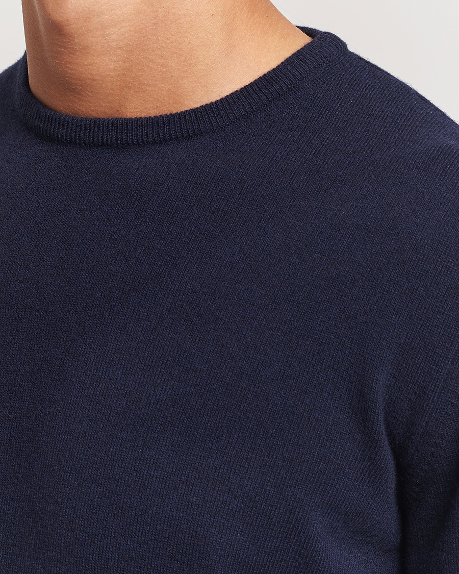 Uomini | Maglieria | Morgano | Wool/Cashmere Crewneck Navy
