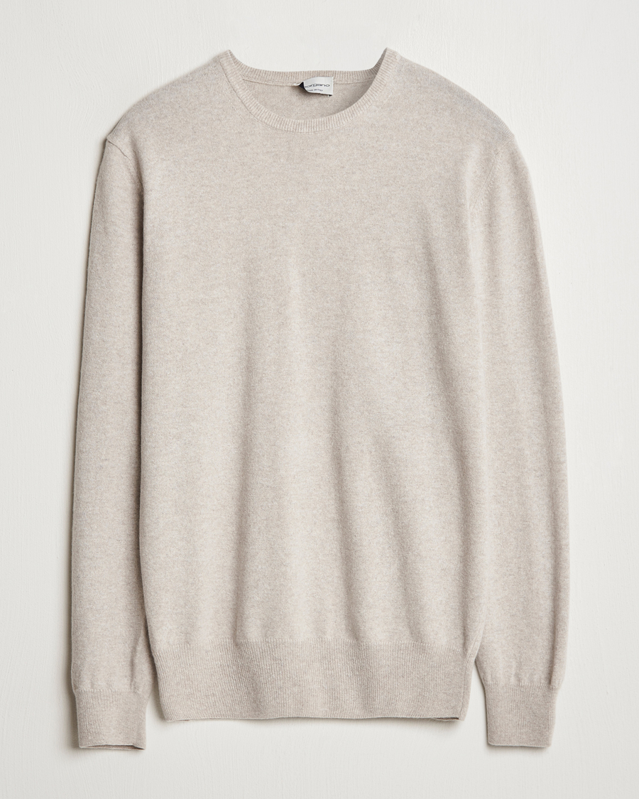Uomini | Maglieria | Morgano | Wool/Cashmere Crewneck Beige