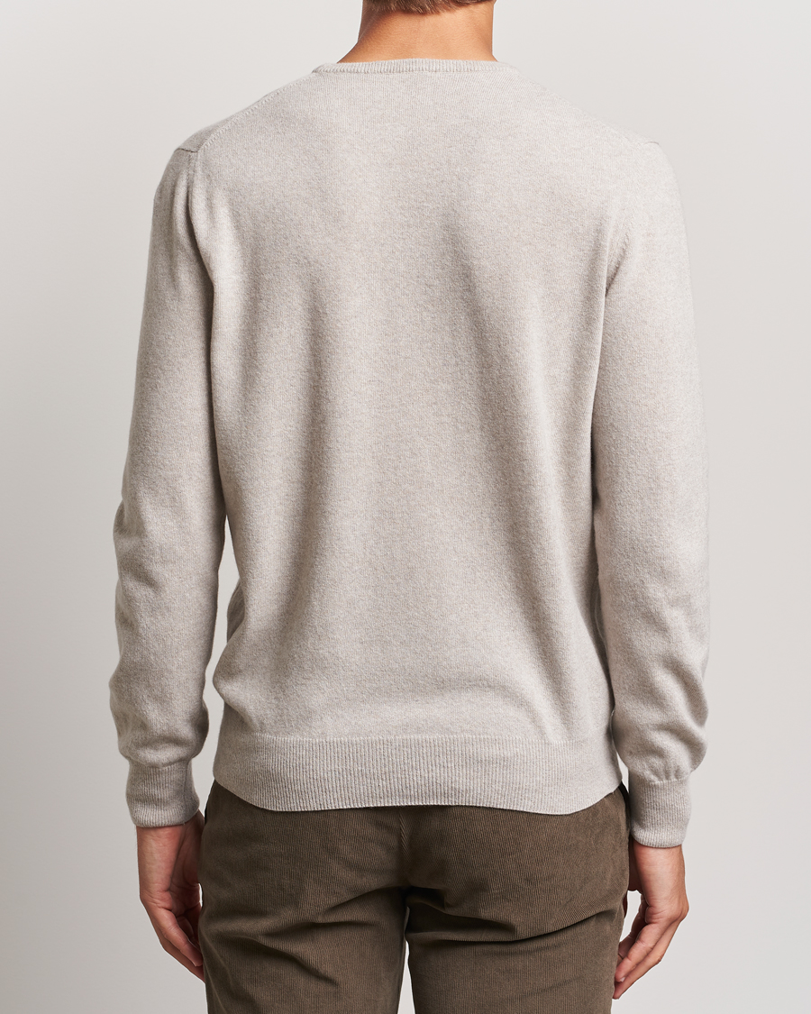 Uomini | Maglieria | Morgano | Wool/Cashmere Crewneck Beige