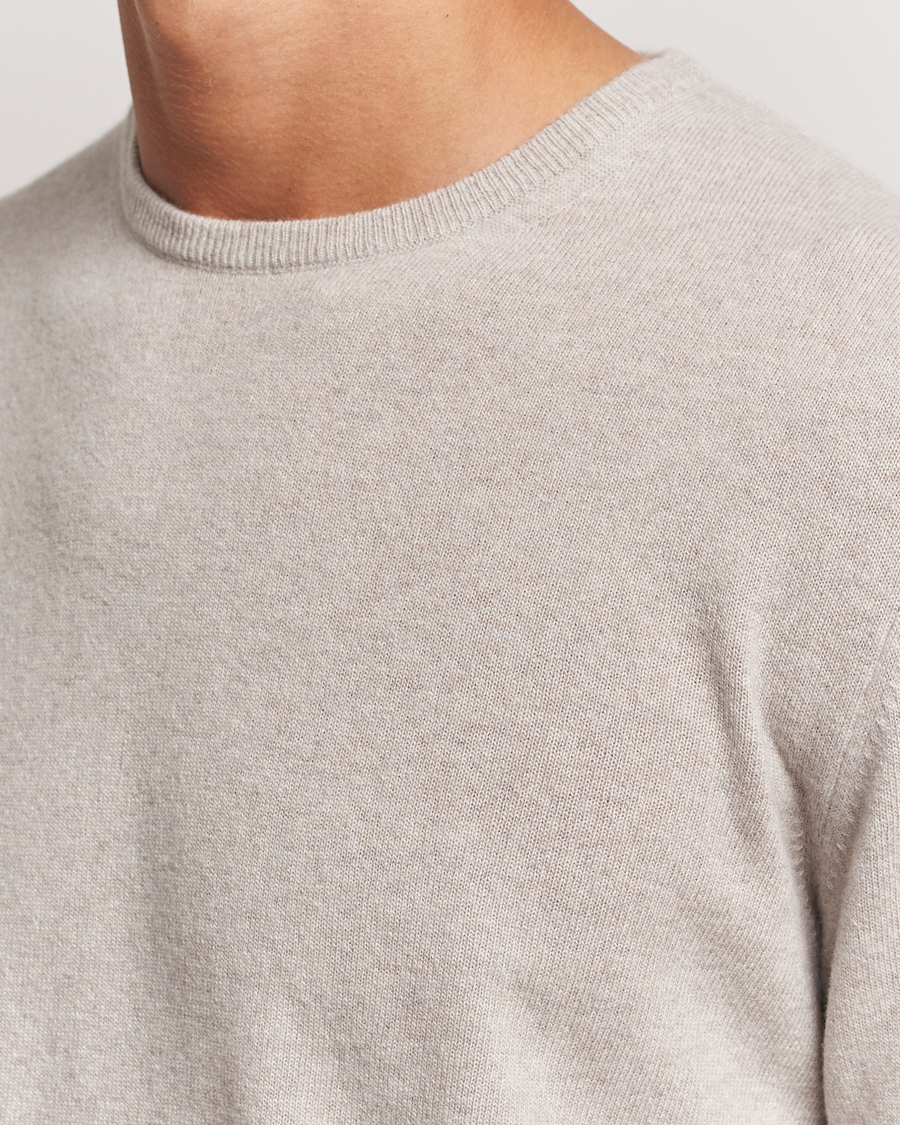 Uomini | Maglieria | Morgano | Wool/Cashmere Crewneck Beige