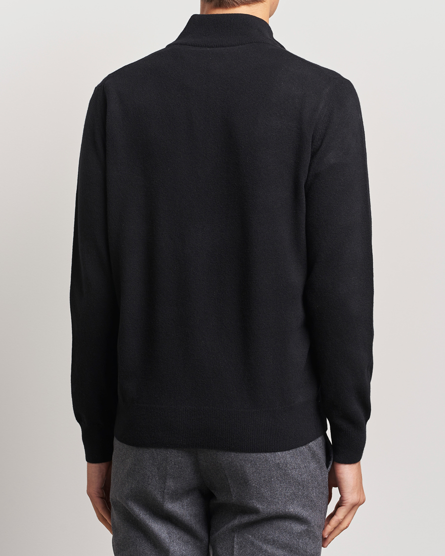 Uomini | Maglieria | Morgano | Wool/Cashmere Half-Zip Black