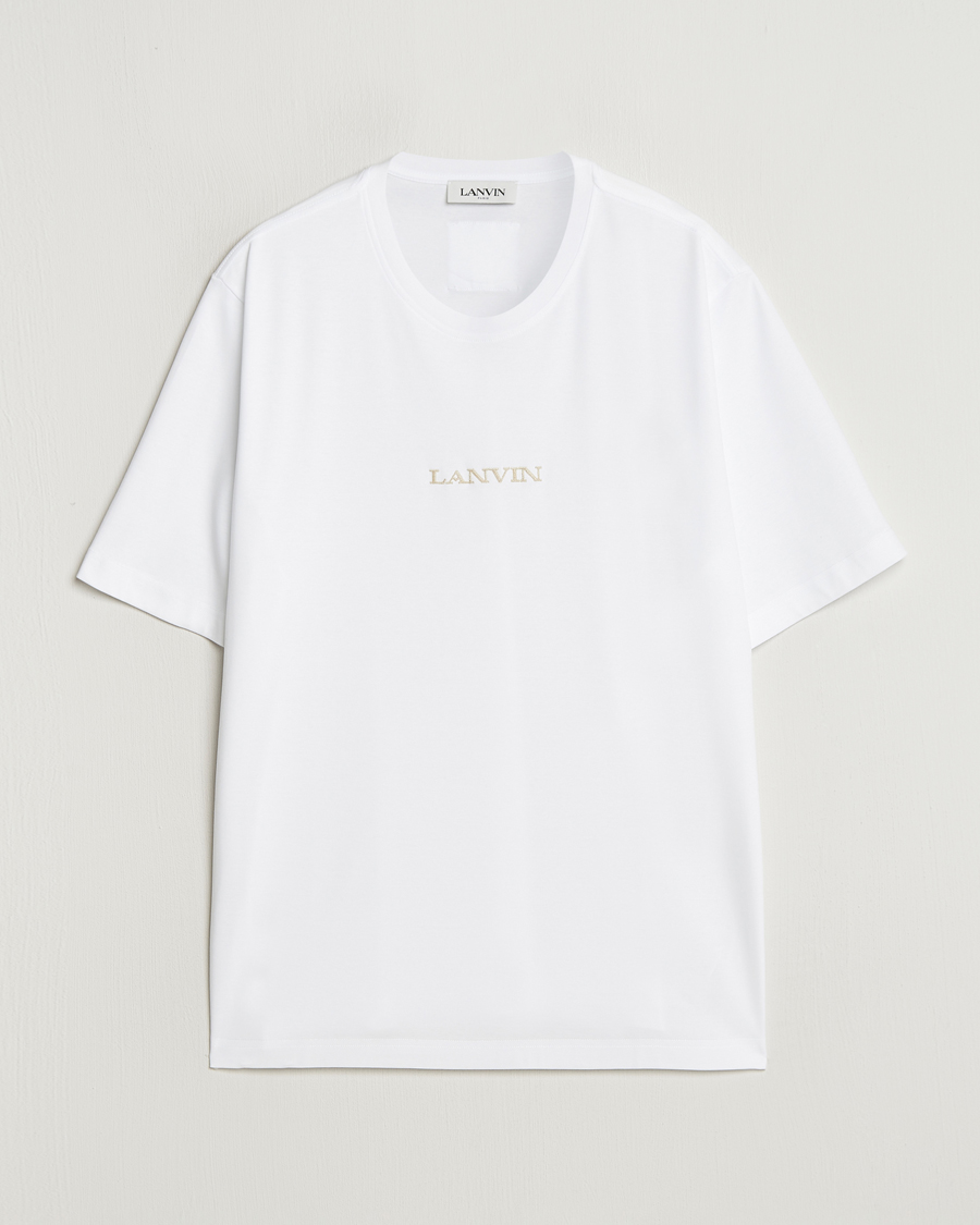 Uomini | T-shirt | Lanvin | Embroidered Logo T-Shirt White