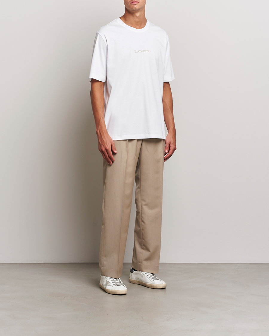 Uomini | T-shirt | Lanvin | Embroidered Logo T-Shirt White