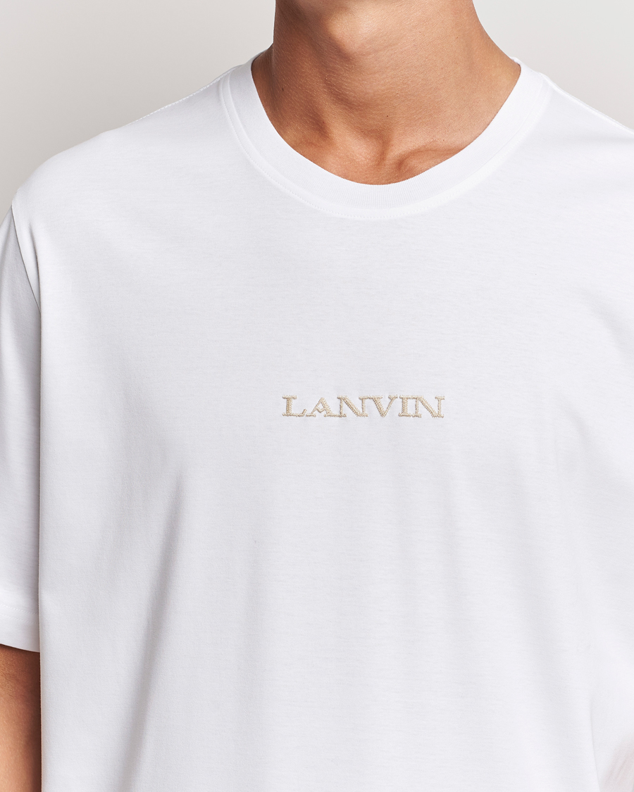 Uomini | T-shirt | Lanvin | Embroidered Logo T-Shirt White