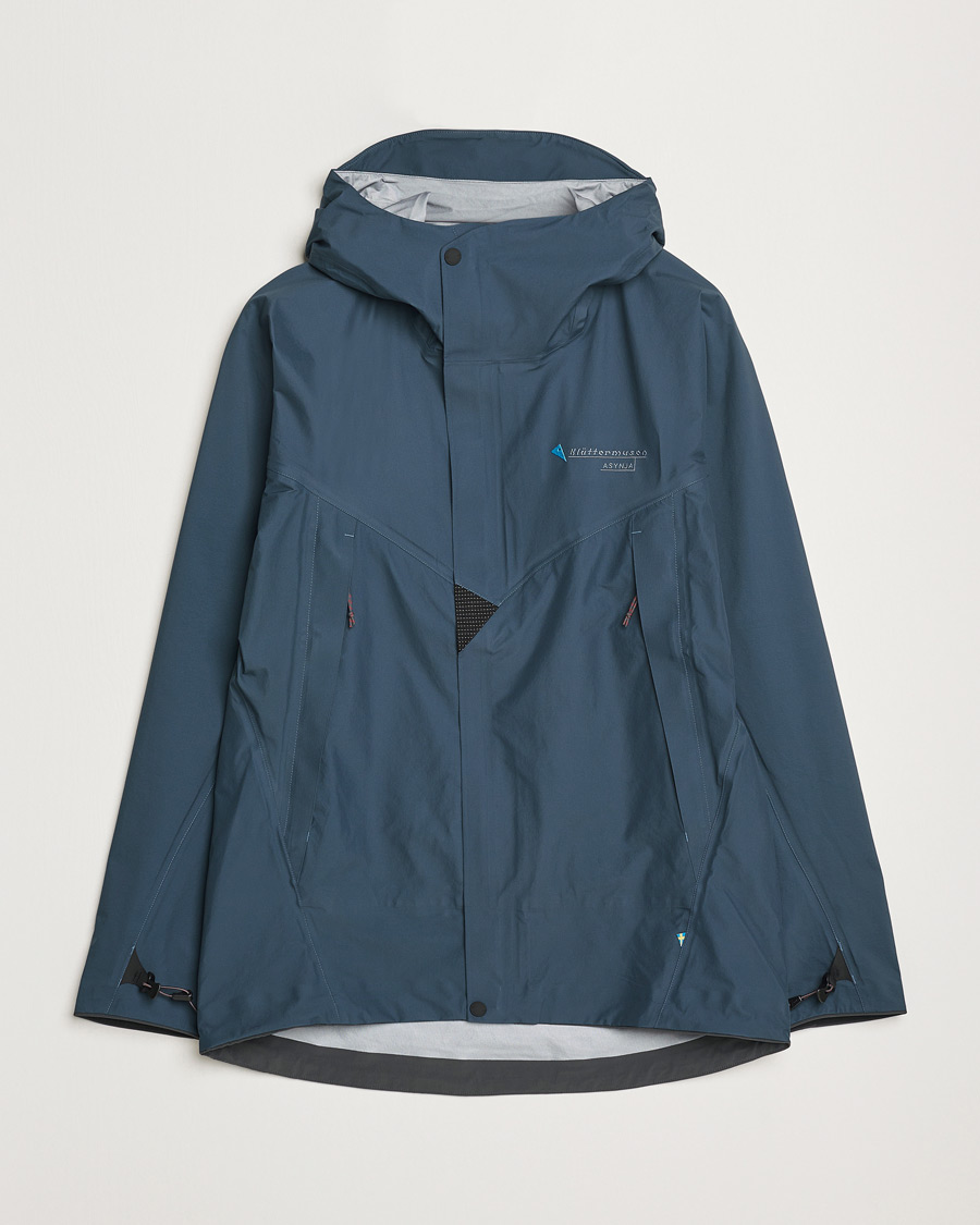 Uomini | Giacche | Klättermusen | Asynja Lightweight Waterproof Jacket Midnight Blue