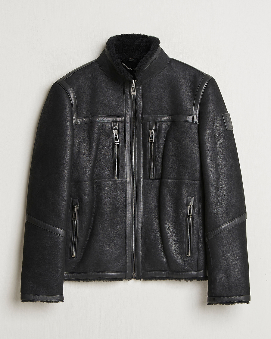 Uomini | Giacche | Belstaff | Tundra Sherling Leather Jacket Black