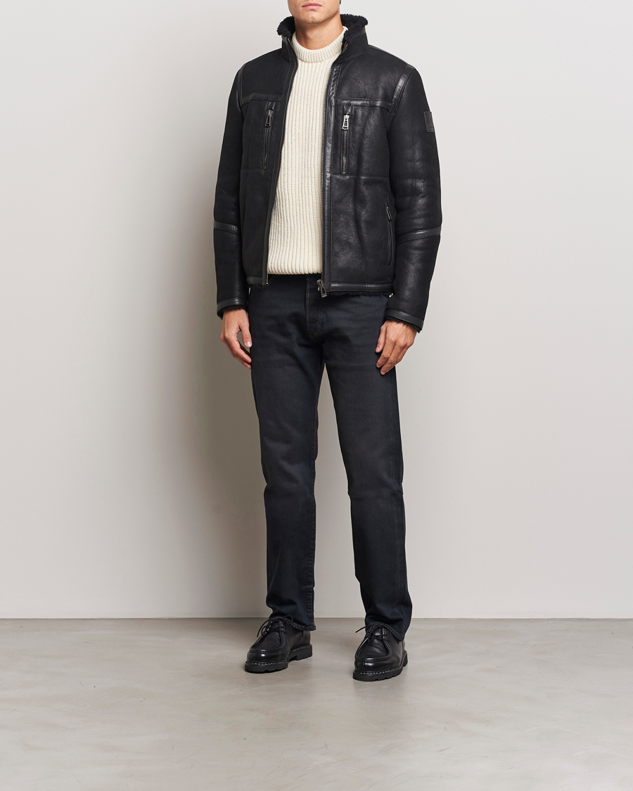 Uomini | Giacche | Belstaff | Tundra Sherling Leather Jacket Black