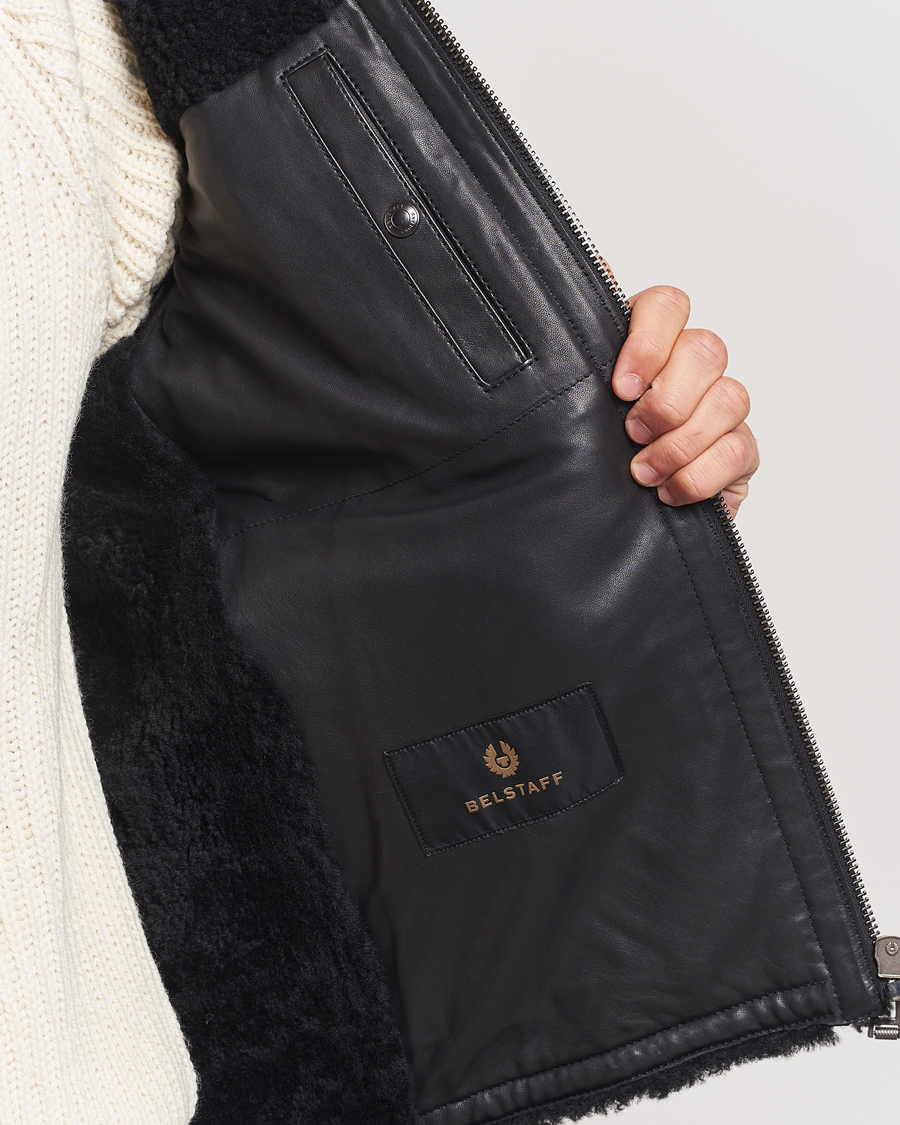 Uomini | Giacche | Belstaff | Tundra Sherling Leather Jacket Black