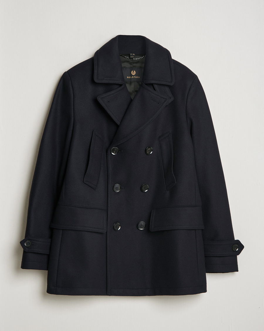 Uomini | Giacche | Belstaff | Milford Wool Peacoat Ink Blue