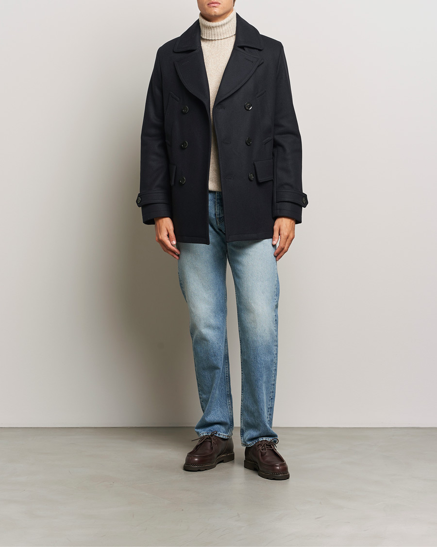 Uomini | Giacche | Belstaff | Milford Wool Peacoat Ink Blue
