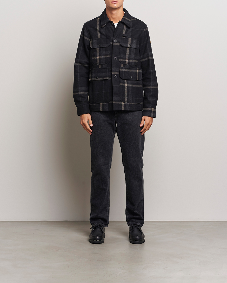 Uomini | Giacche | Belstaff | Forge Checked Wool Jacket Charcoal